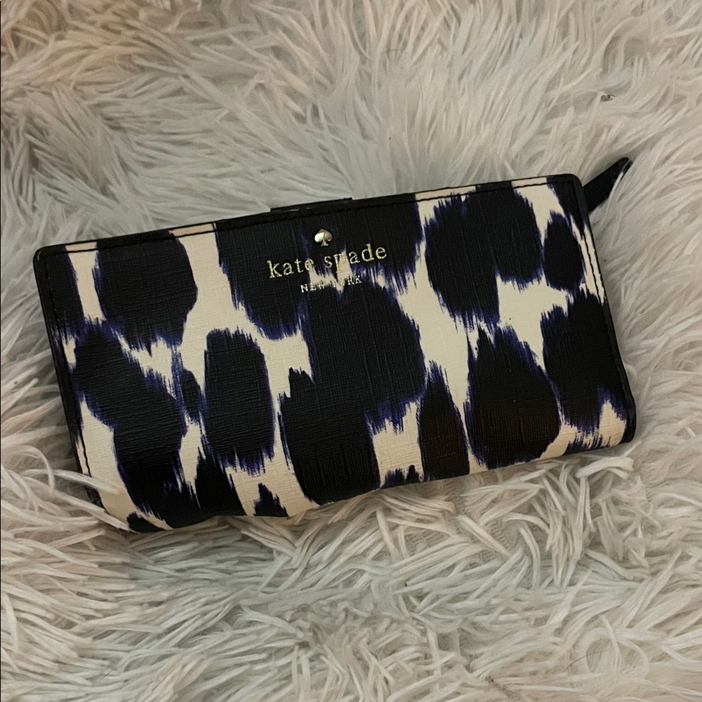 Kate Spade Watercolor Leopard Slim Wallet